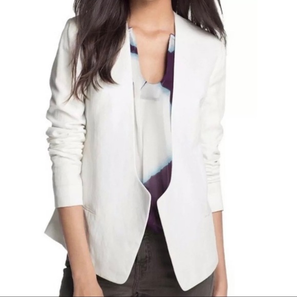 Diane Von Furstenberg Jackets & Blazers - Diane Von Furstenberg Feriha White Linen Jacket Sz 6